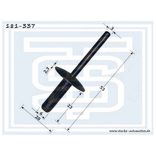 181-337 — STARKE — Пистон крепления арки порога
