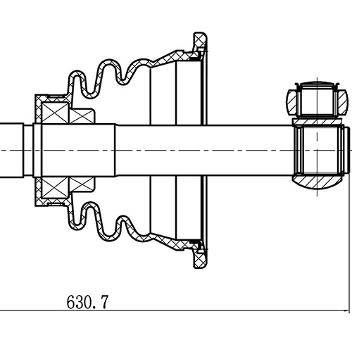 Z88073R — ZIKMAR — Приводной вал