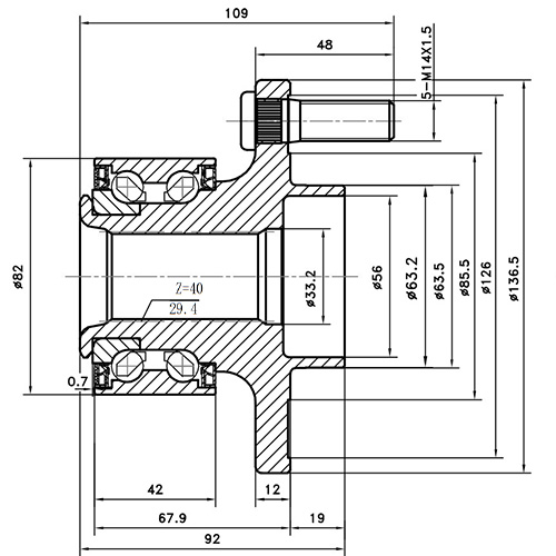 Z89406R — ZIKMAR — Ступица передняя